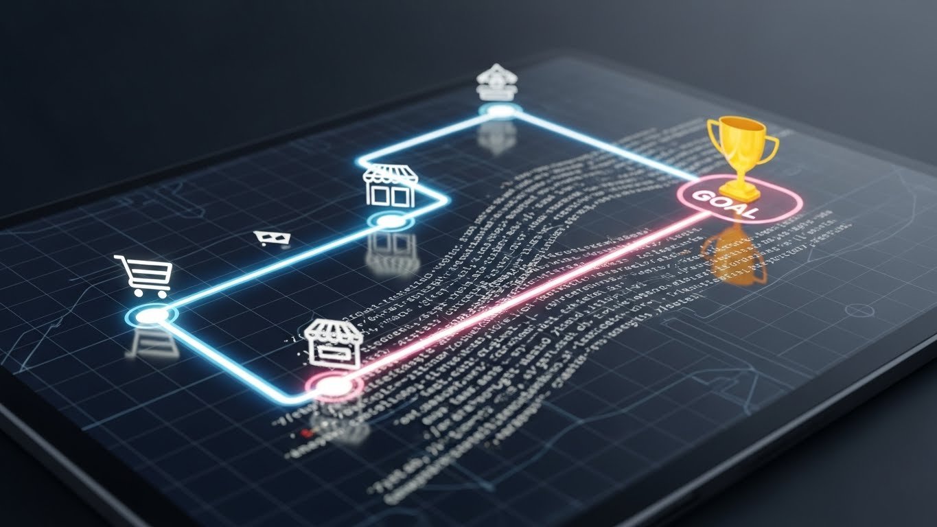 Dijital veri akışını, kodlama ve yazılım geliştirme süreçlerini simgeleyen soyut görsel.