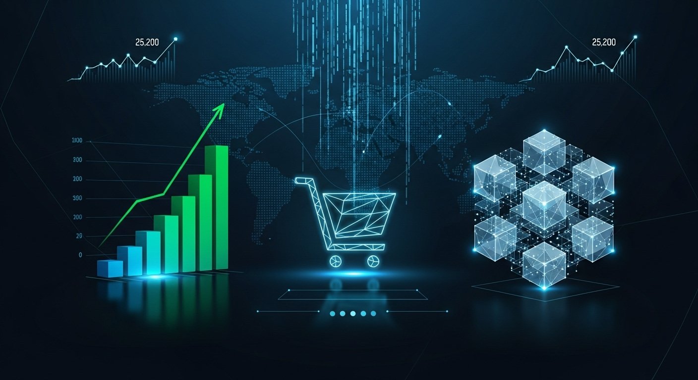 Yapay zeka ve makine öğreniminin e-ticaret süreçlerine entegrasyonunu simgeleyen bir yazılım arayüzü ve kod satırları.