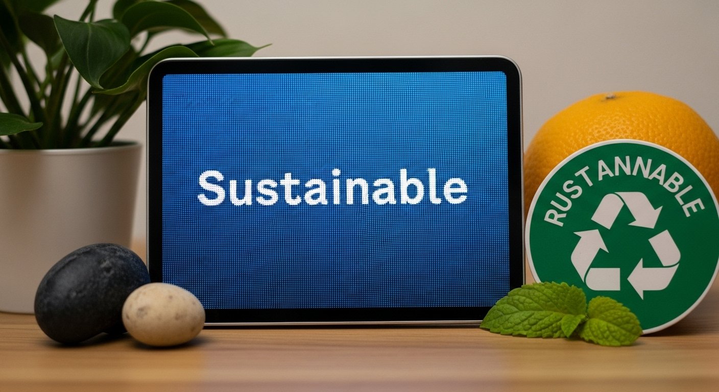 E-ticaret lojistiğinde kullanılan çevre dostu, geri dönüştürülebilir ambalajlar ve yeşil yapraklarla çevrili bir nakliye aracı