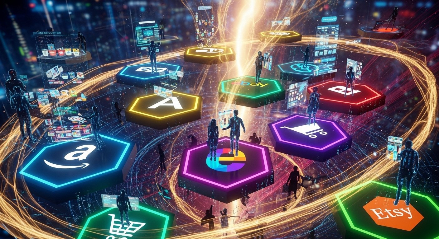 Pazaryerlerinin hakimiyeti, çok kanallı e-ticaret stratejileri, rekabet ve entegrasyon zorlukları