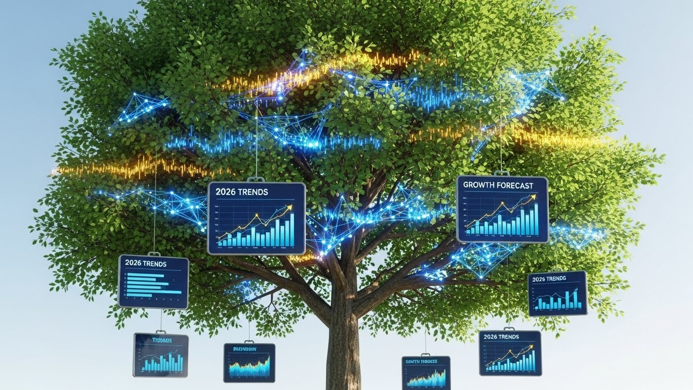 E-ticaret yazılımlarının karmaşık ağlarını ve otomasyonu temsil eden dijital bir arayüz