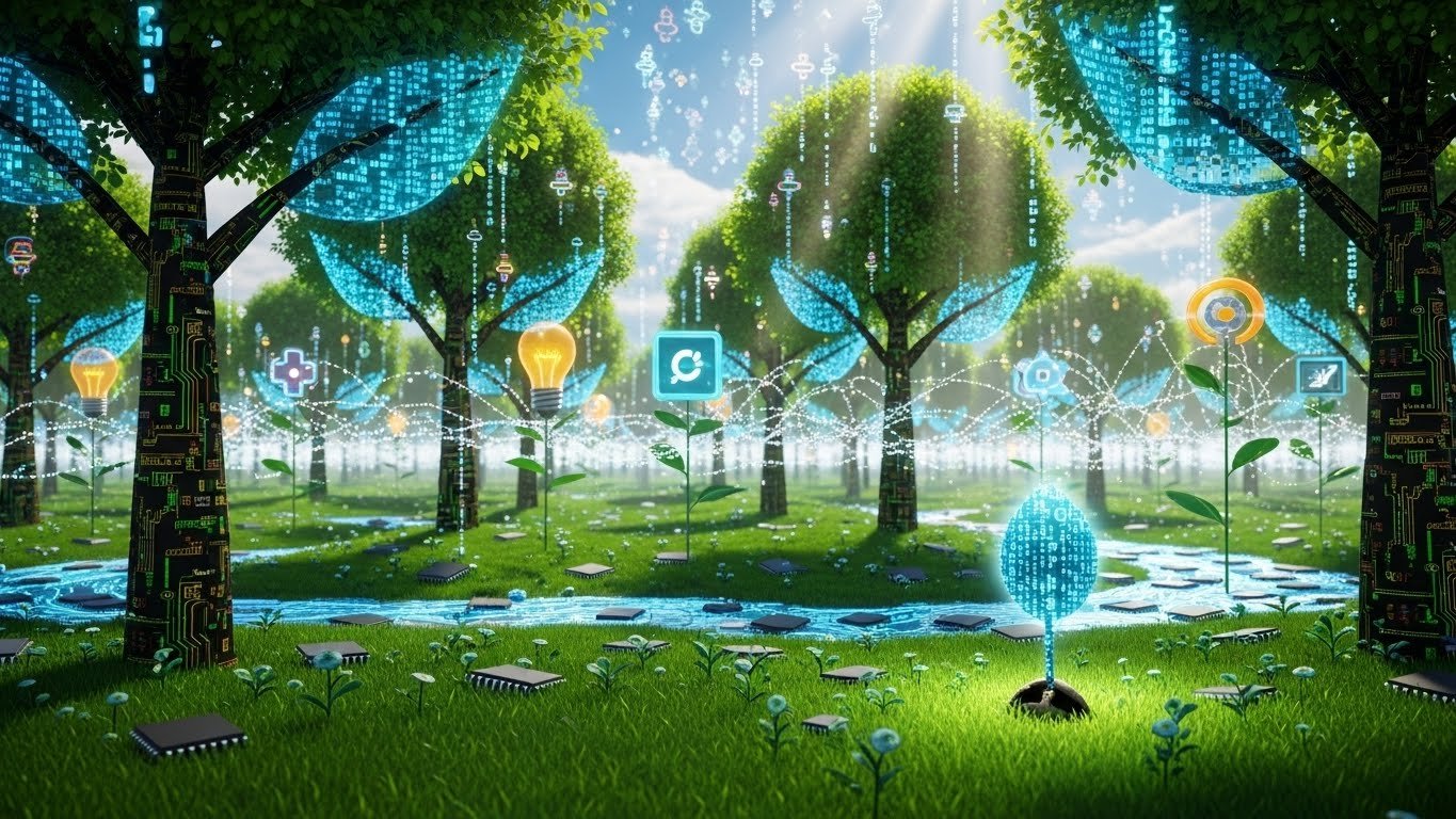 Bir masada oturan yazılımcının elinde tabletle kod yazdığı, bilgisayar ekranında karmaşık kod dizileri ve e-ticaret siteleri ile ilgili grafikler görülen bir görsel. Odaklanmış bir çalışma atmosferi.